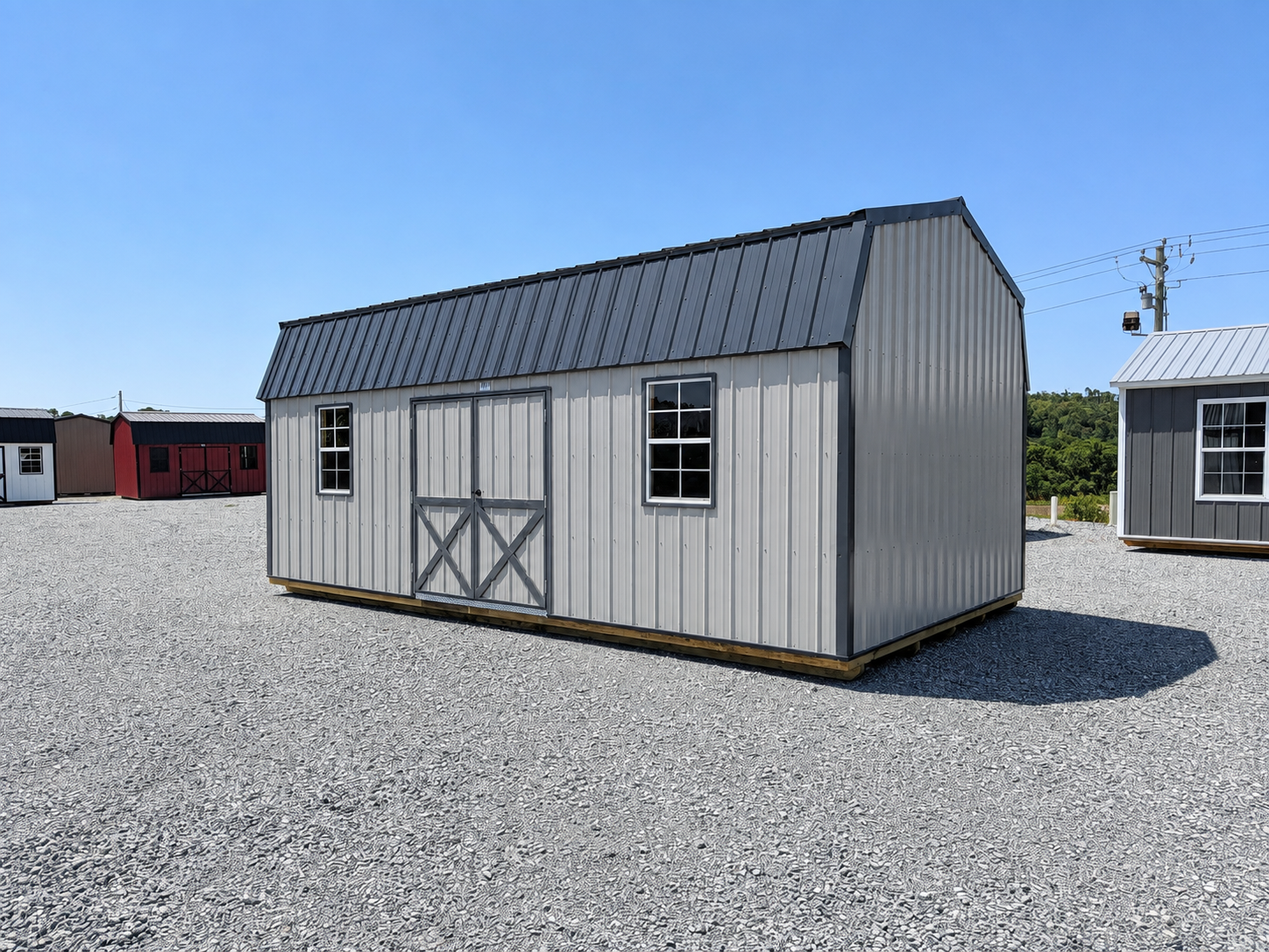 14x24 Highwall Lofted Barn - Image 2